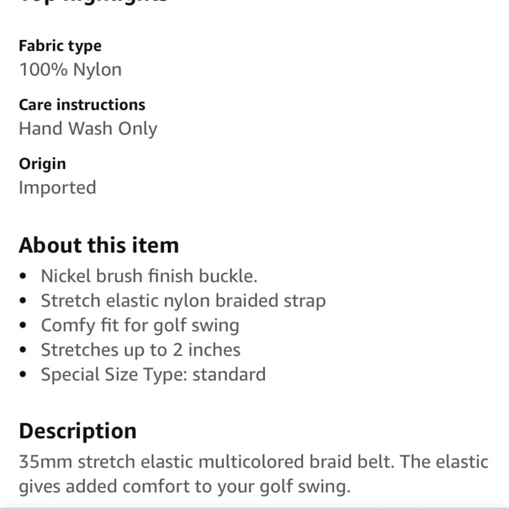 PGA Tour Webbed Belt